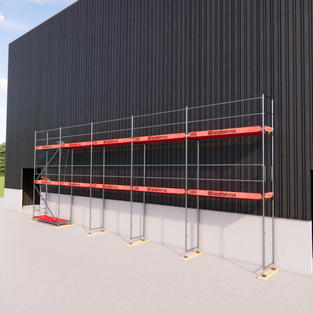 Rux Super Fassadengerüst 96m² | Komplettes Gerüstpaket – Feldlänge 3,00 m 