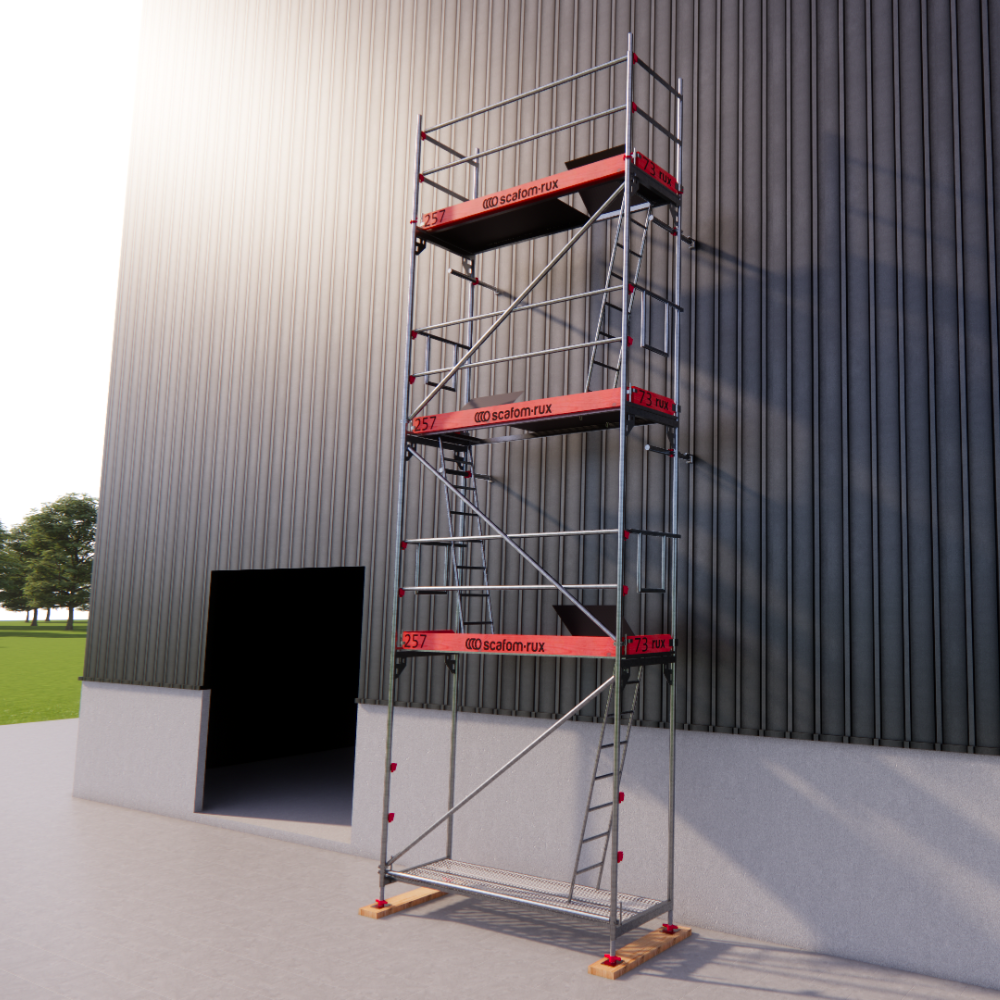 Rux Framescaff Fassadengerüst 29 m² | Komplettes Gerüstpaket - technisch kompatibel zu Layher 