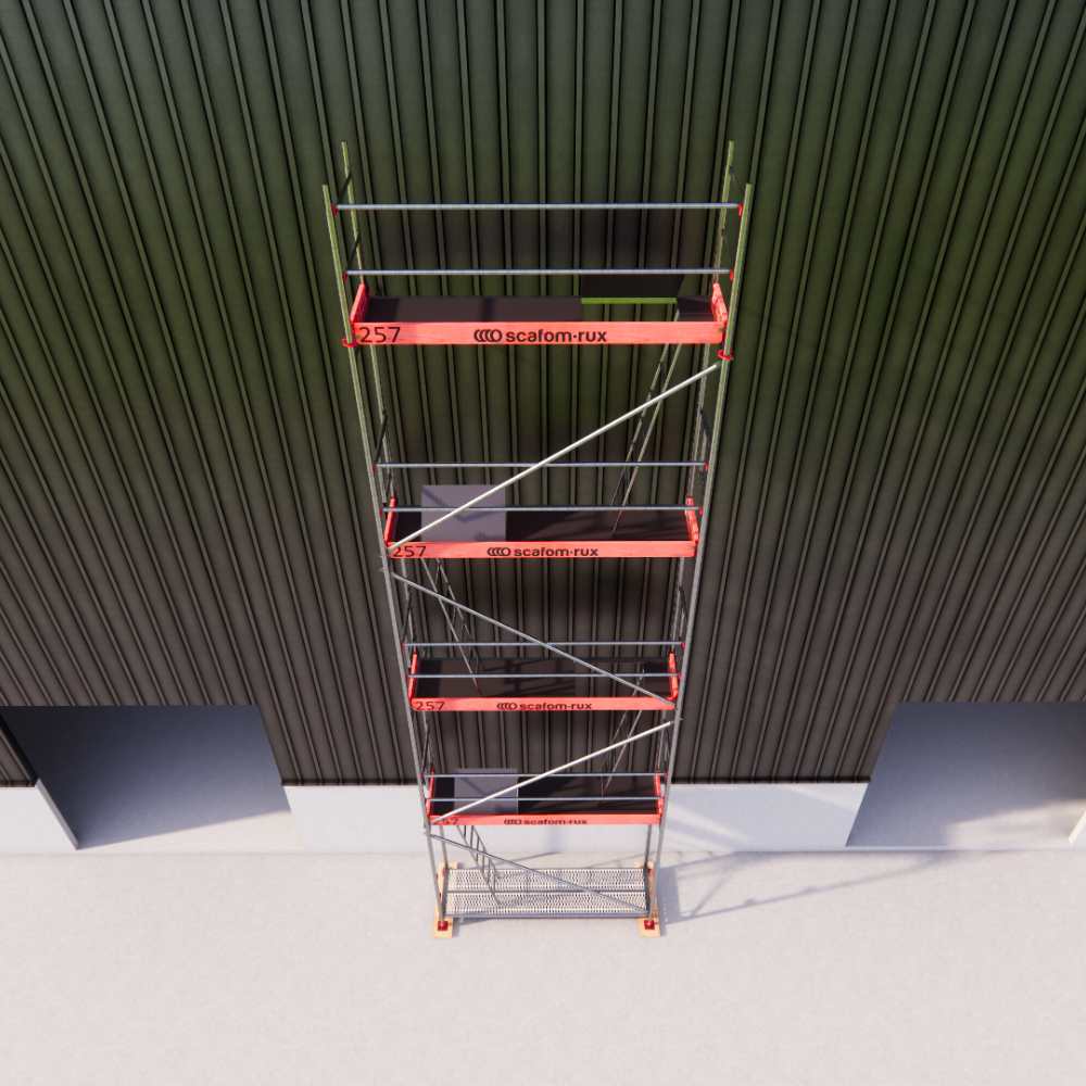 Rux Framescaff Fassadengerüst 36 m² | Komplettes Gerüstpaket - technisch kompatibel zu Layher 