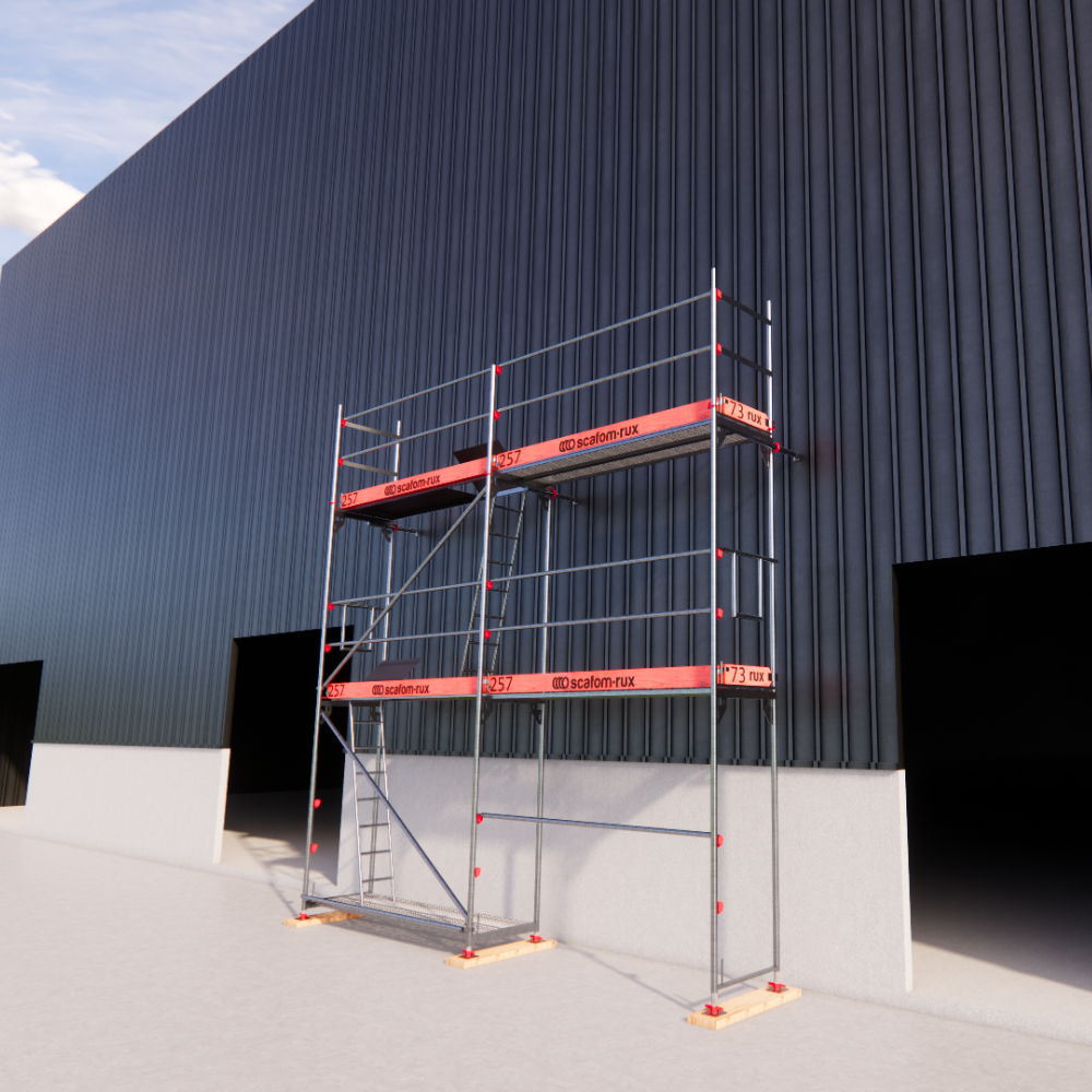 Rux Framescaff Fassadengerüst 37 m² | Komplettes Gerüstpaket - technisch kompatibel zu Layher 