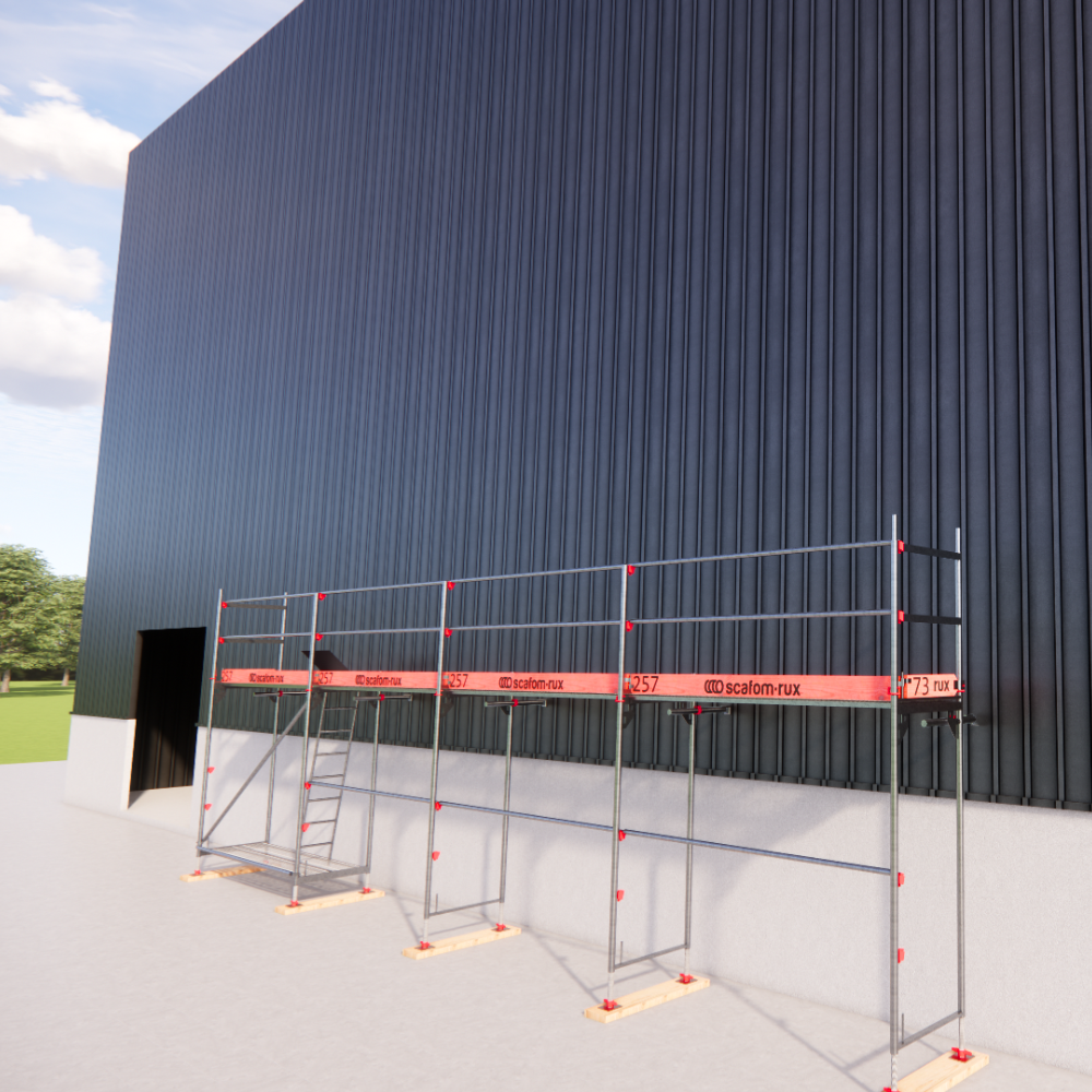 Rux Framescaff Fassadengerüst 45 m² | Komplettes Gerüstpaket - technisch kompatibel zu Layher 