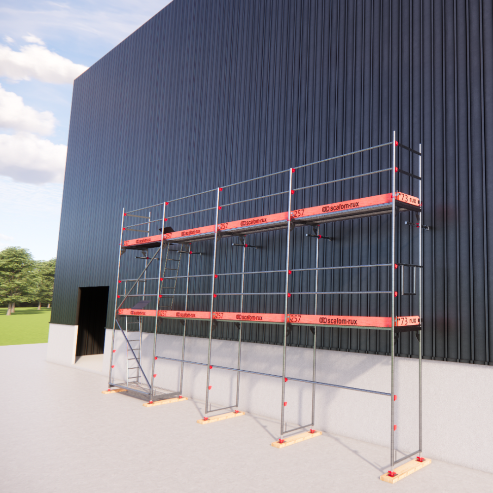 Rux Framescaff Fassadengerüst 68 m² | Komplettes Gerüstpaket - technisch kompatibel zu Layher 