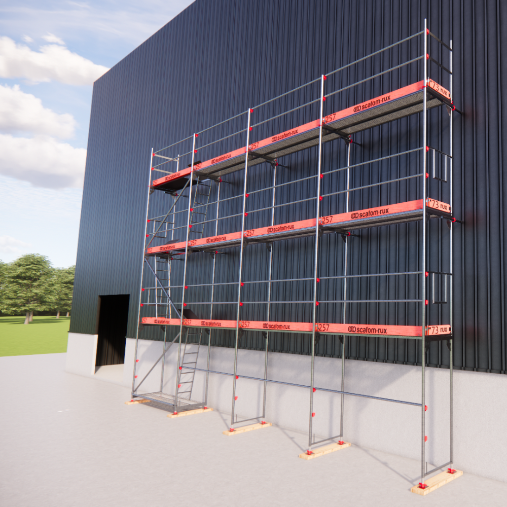 Rux Framescaff Fassadengerüst 90 m² | Komplettes Gerüstpaket - technisch kompatibel zu Layher 