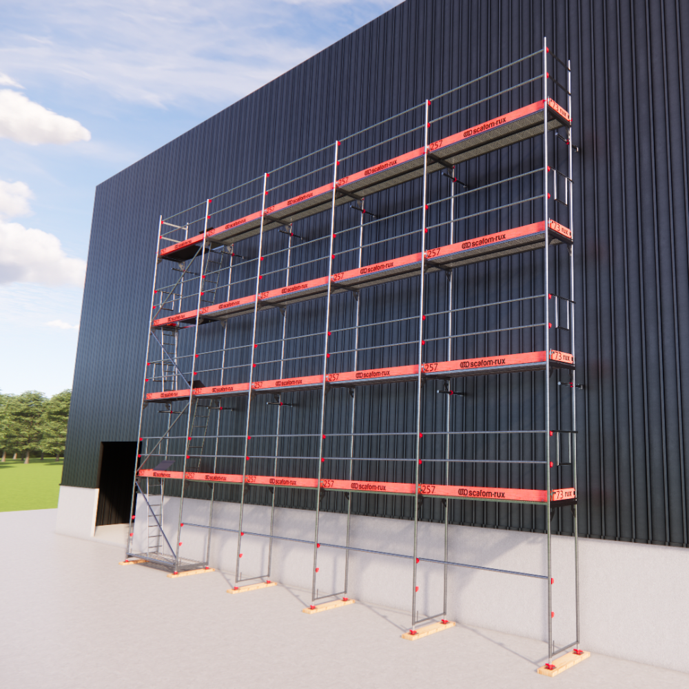 Rux Framescaff Fassadengerüst 166 m² | Komplettes Gerüstpaket - technisch kompatibel zu Layher 