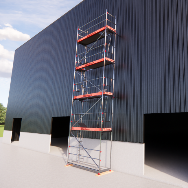 Rux Framescaff Fassadengerüst 41 m² | Komplettes Gerüstpaket - technisch kompatibel zu Layher 