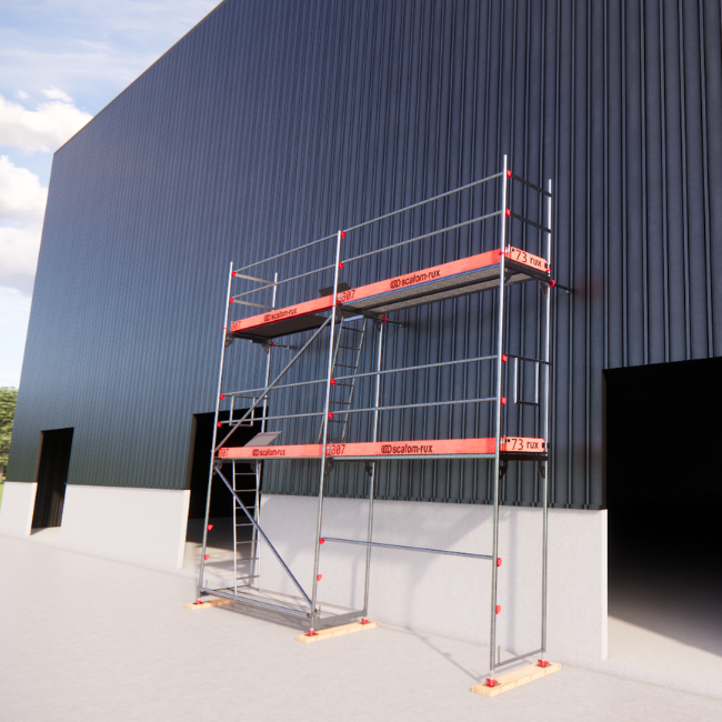 Rux Framescaff Fassadengerüst 43 m² | Komplettes Gerüstpaket - technisch kompatibel zu Layher 