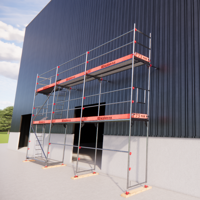Rux Framescaff Fassadengerüst 61 m² | Komplettes Gerüstpaket - technisch kompatibel zu Layher 