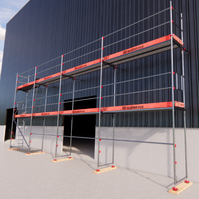 Rux Framescaff Fassadengerüst 80 m² | Komplettes Gerüstpaket - technisch kompatibel zu Layher 