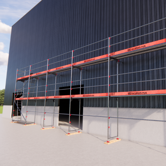 Rux Framescaff Fassadengerüst 98 m² | Komplettes Gerüstpaket - technisch kompatibel zu Layher 