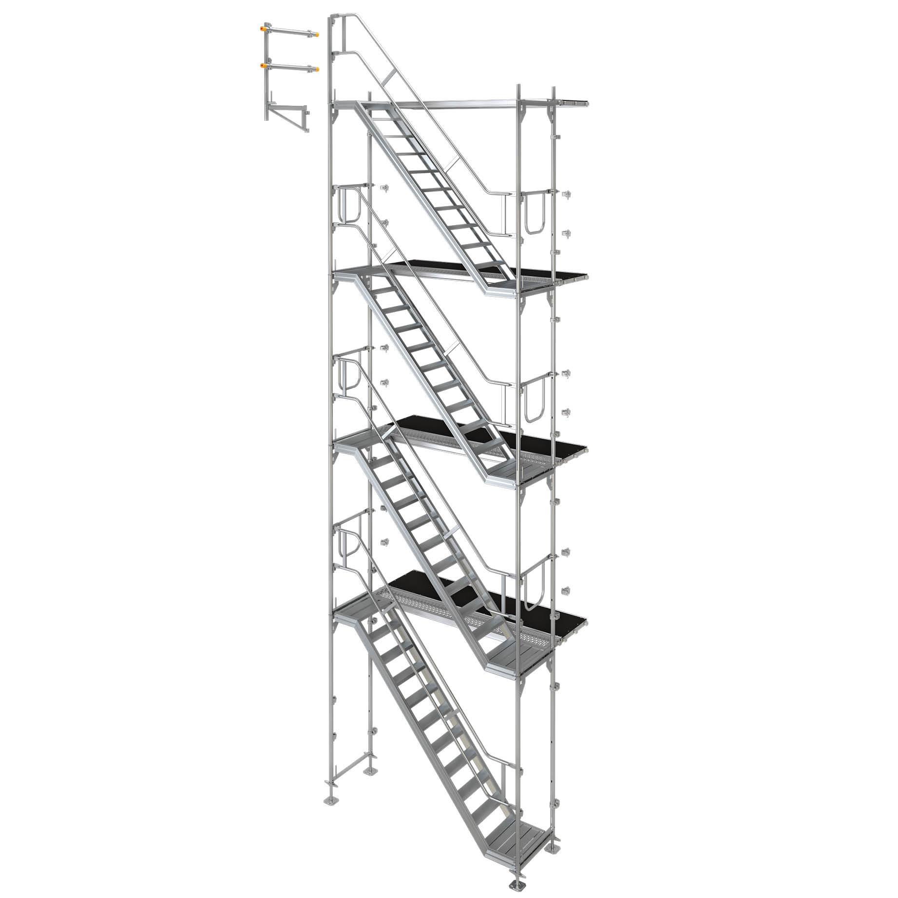 Gerüsttreppe Framescaff f. Blitz, Ausstiegshöhe 8 m 