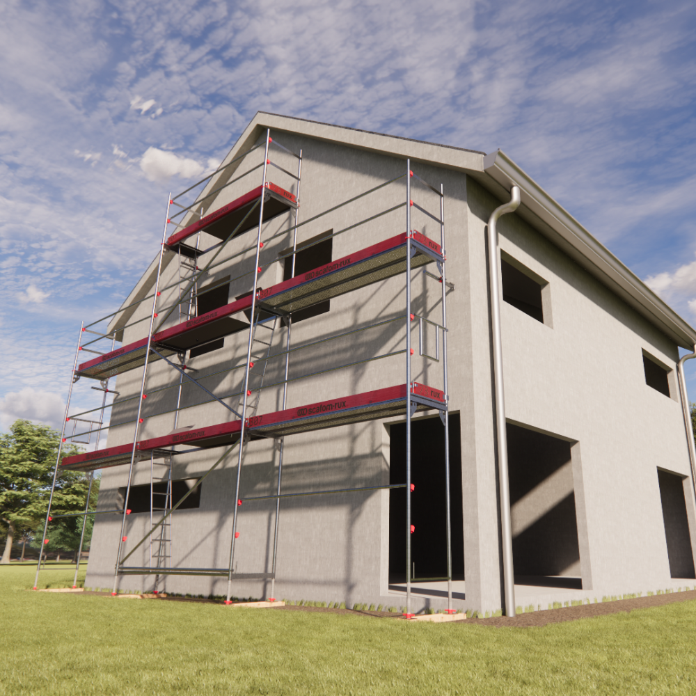 Rux Framescaff Fassadengerüst 65 m² | Komplettes Gerüstpaket - technisch kompatibel zu Layher 