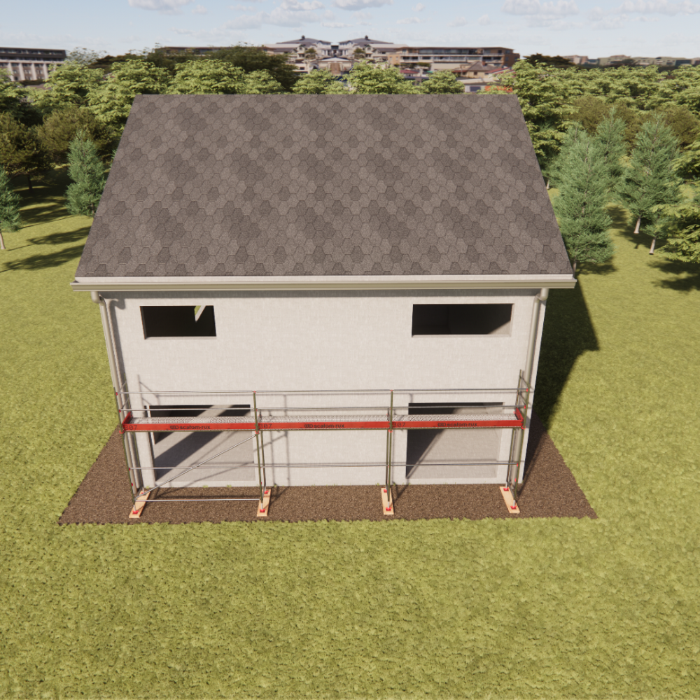 Rux Framescaff Fassadengerüst 41 m² | Komplettes Gerüstpaket - technisch kompatibel zu Layher 