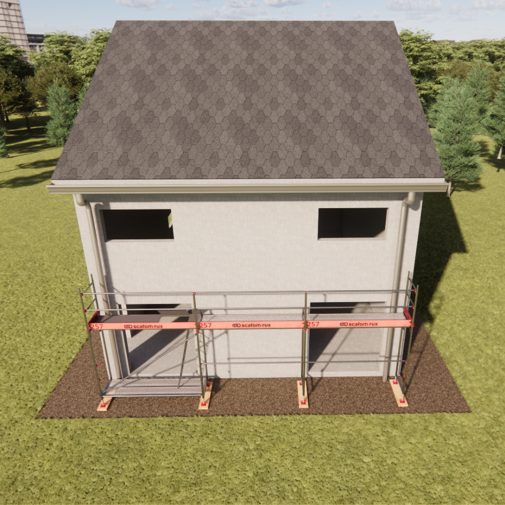 Rux Framescaff Fassadengerüst 35 m² | Komplettes Gerüstpaket - technisch kompatibel zu Layher 