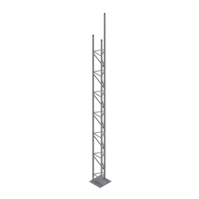 Gitterrohrmast für Aufstellrahmen 