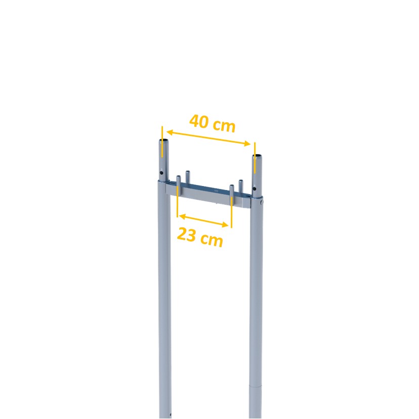 Vertikalrahmen Stahl einbohlig, 2.00 m Kippstift 