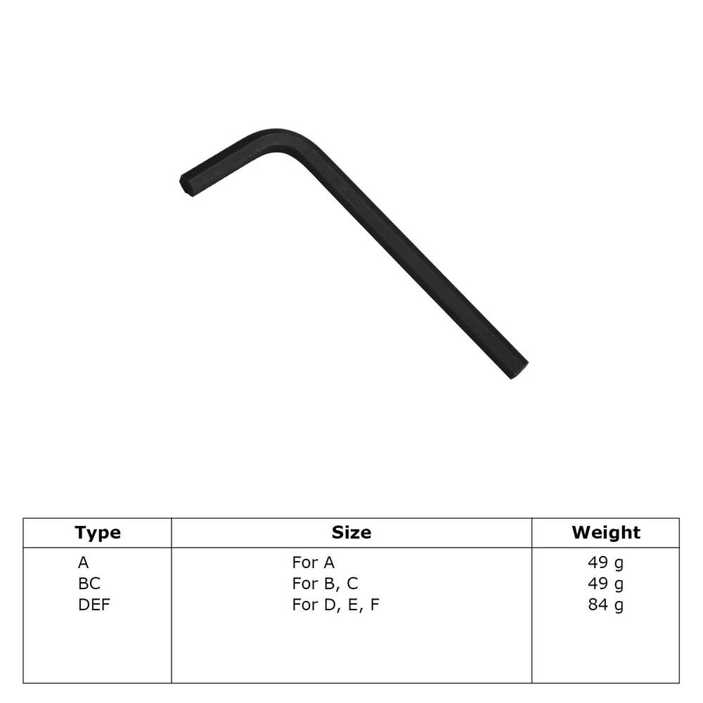 Typ_75 Inbusschlüssel für Ø 42,4 mm, 48,3 mm, 60,3 mm (Kugelkopf) 