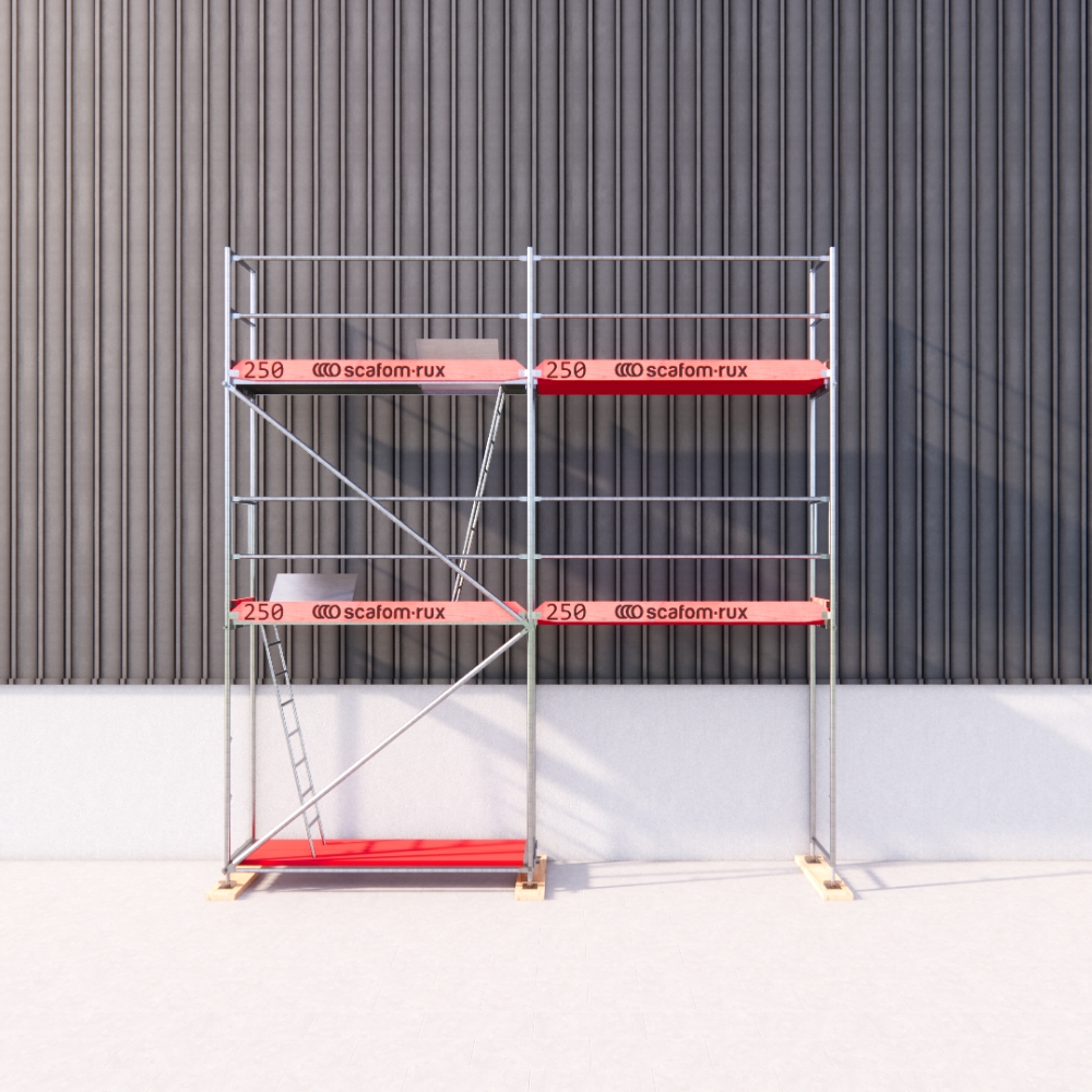 Rux Super Fassadengerüst 36m² | Komplettes Gerüstpaket – Feldlänge 2,5 m 
