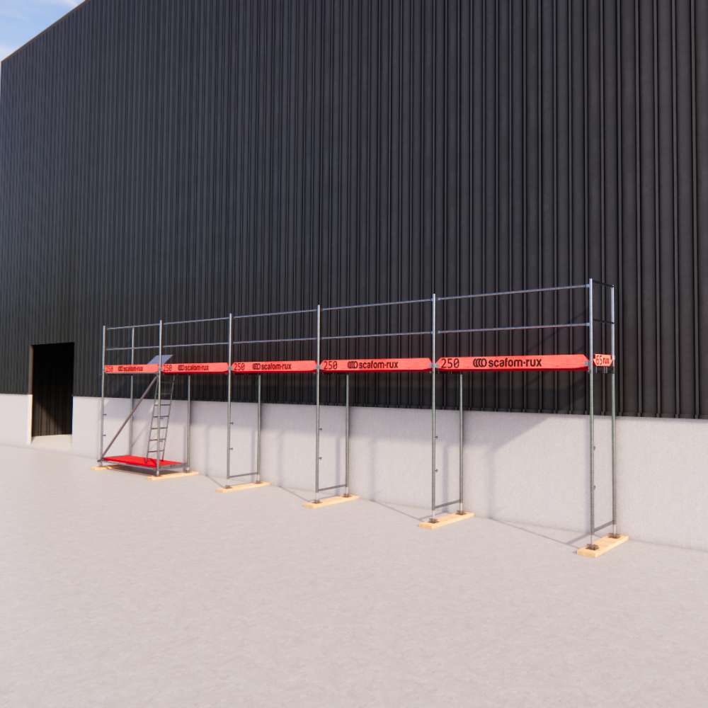 Rux Super Fassadengerüst 54m² | Komplettes Gerüstpaket – Feldlänge 2,5 m 