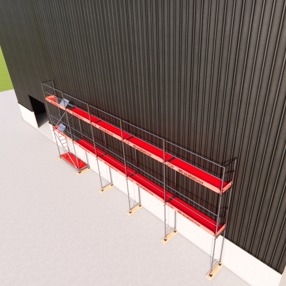 Rux Super Fassadengerüst 81m² | Komplettes Gerüstpaket – Feldlänge 2,5 m 
