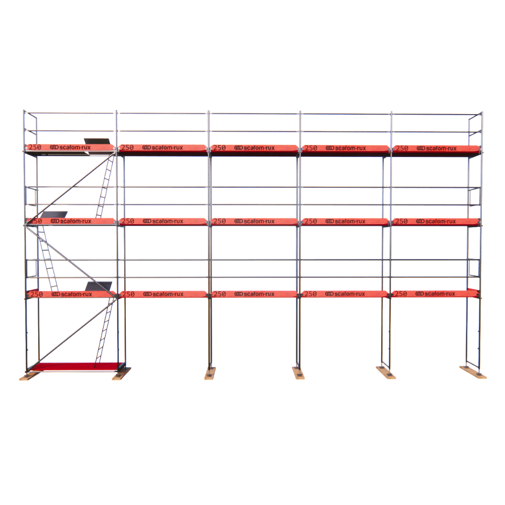 Rux Super Fassadengerüst 108m² | Komplettes Gerüstpaket – Feldlänge 2,5 m 