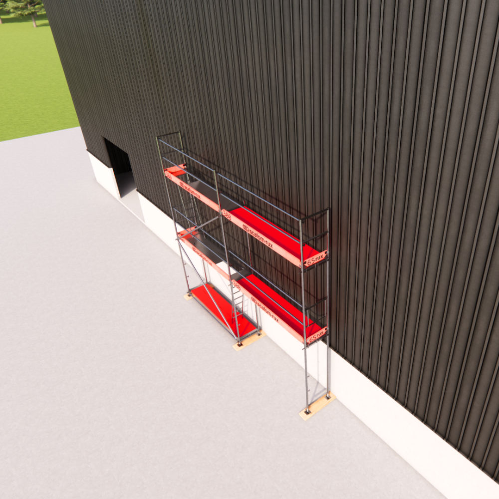 Rux Super Fassadengerüst 42m² | Komplettes Gerüstpaket – Feldlänge 3,00 m 