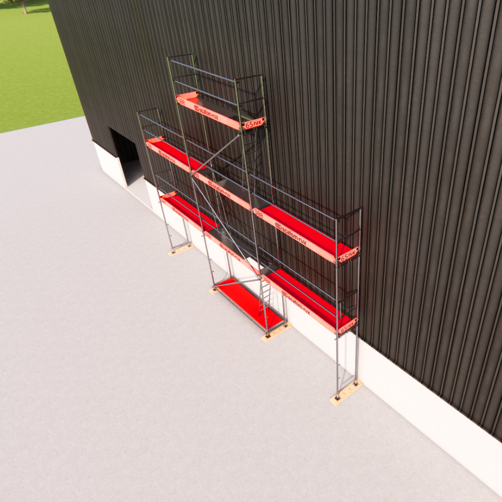 Rux Super Fassadengerüst 68m² | Komplettes Gerüstpaket – Feldlänge 3,00 m 