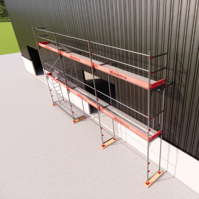 Rux Framescaff Fassadengerüst 61 m² | Komplettes Gerüstpaket - technisch kompatibel zu Layher 