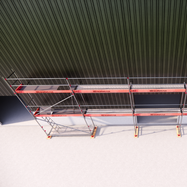 Rux Framescaff Fassadengerüst 98 m² | Komplettes Gerüstpaket - technisch kompatibel zu Layher 