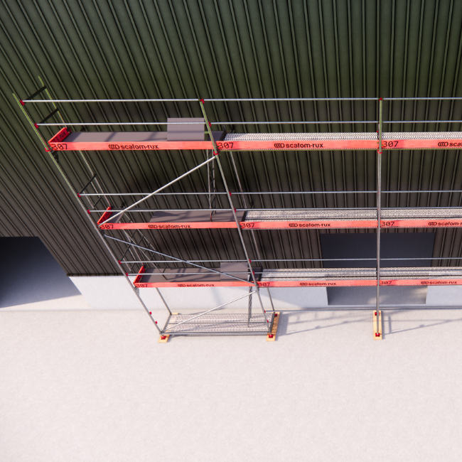 Rux Framescaff Fassadengerüst 108 m² | Komplettes Gerüstpaket - technisch kompatibel zu Layher 