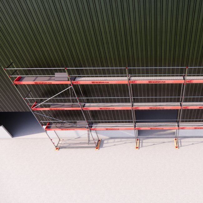 Rux Framescaff Fassadengerüst 131 m² | Komplettes Gerüstpaket - technisch kompatibel zu Layher 