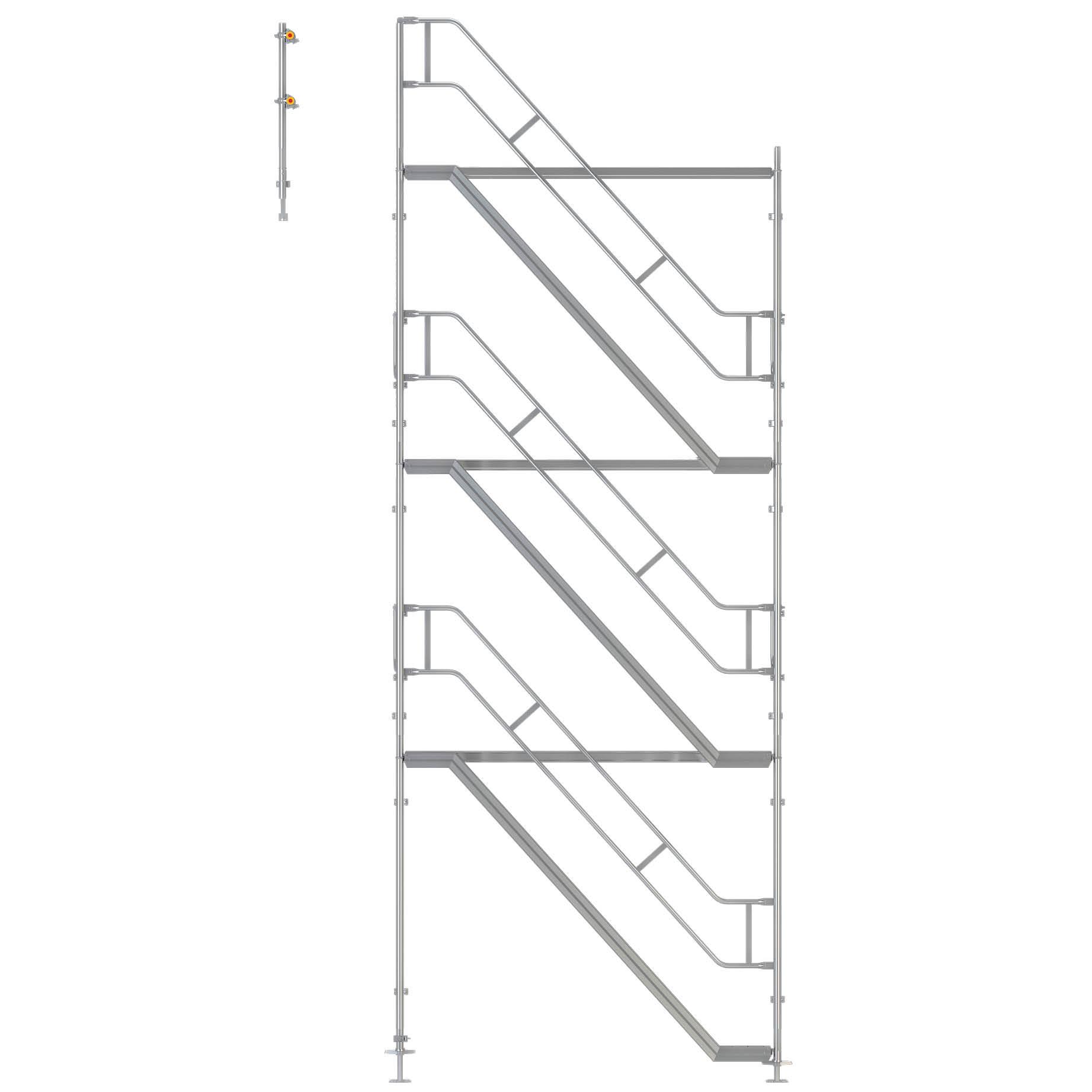 Gerüsttreppe Framescaff f. Blitz, Ausstiegshöhe 6 m 