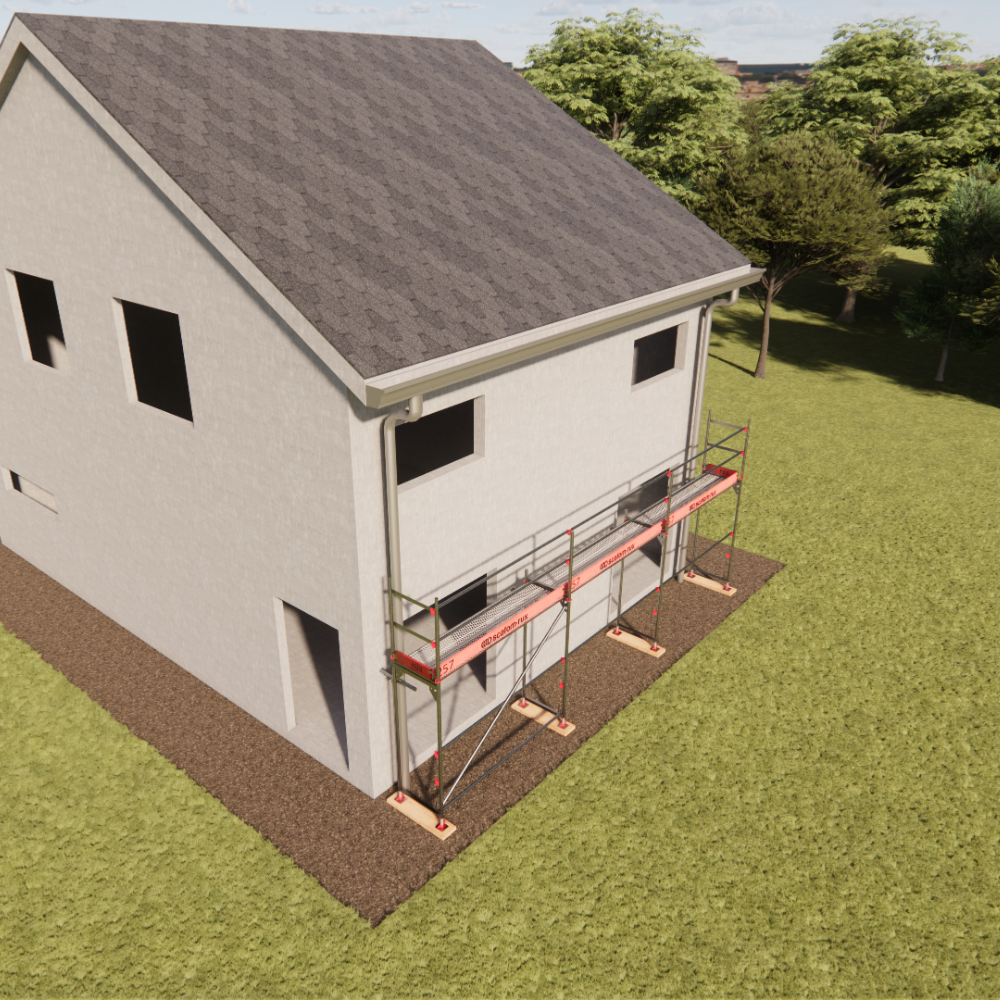 Rux Framescaff Fassadengerüst 35 m² | Komplettes Gerüstpaket - technisch kompatibel zu Layher 