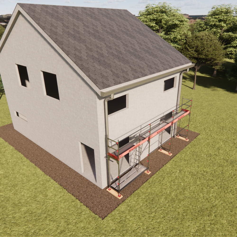 Rux Framescaff Fassadengerüst 35 m² | Komplettes Gerüstpaket - technisch kompatibel zu Layher 