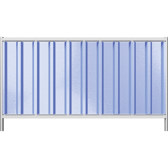 Mobilzaun / Absperrgitter / Sichtschutzwand „Trapez“, 2,2 x 1,20 m blau