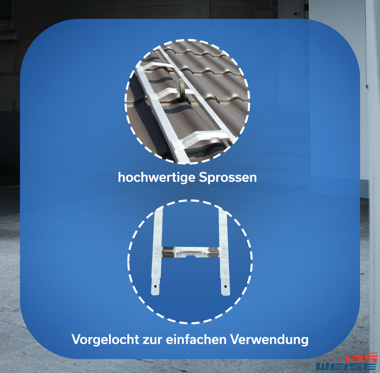 Weise Dachdecker-Auflegeleiter 