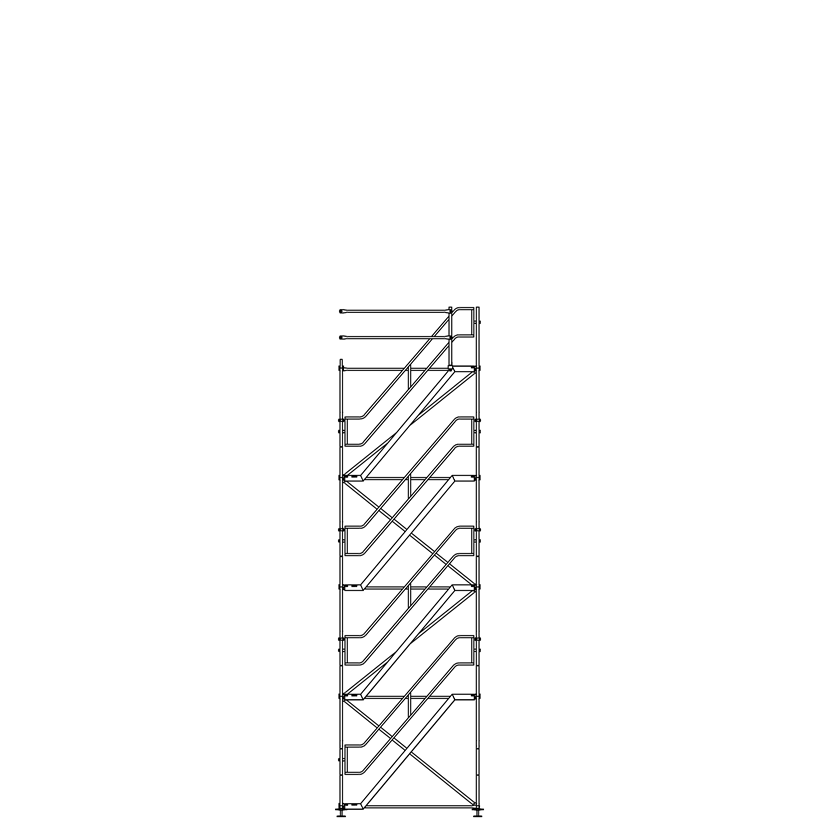 Gerüsttreppe universal, max. Ausstiegshöhe 8 m 