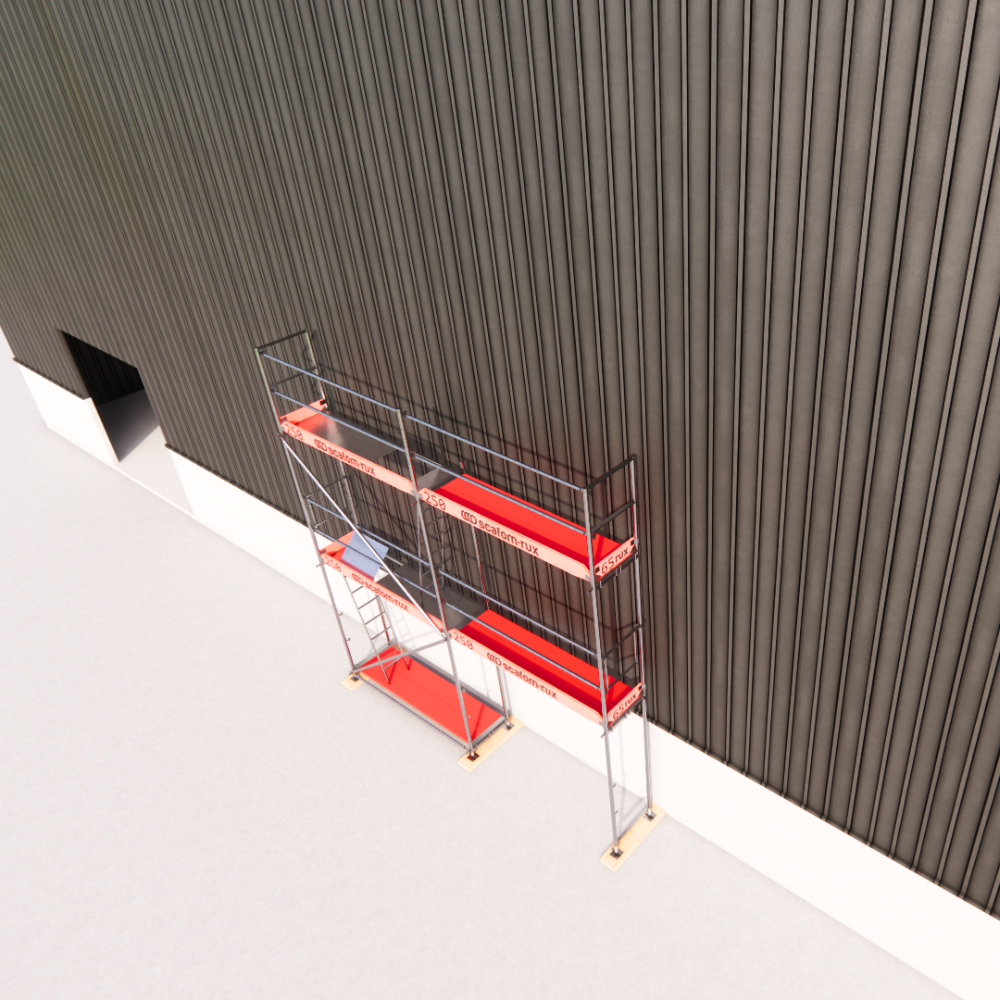 Rux Super Fassadengerüst 28m² | Komplettes Gerüstpaket – Feldlänge 2,5 m  