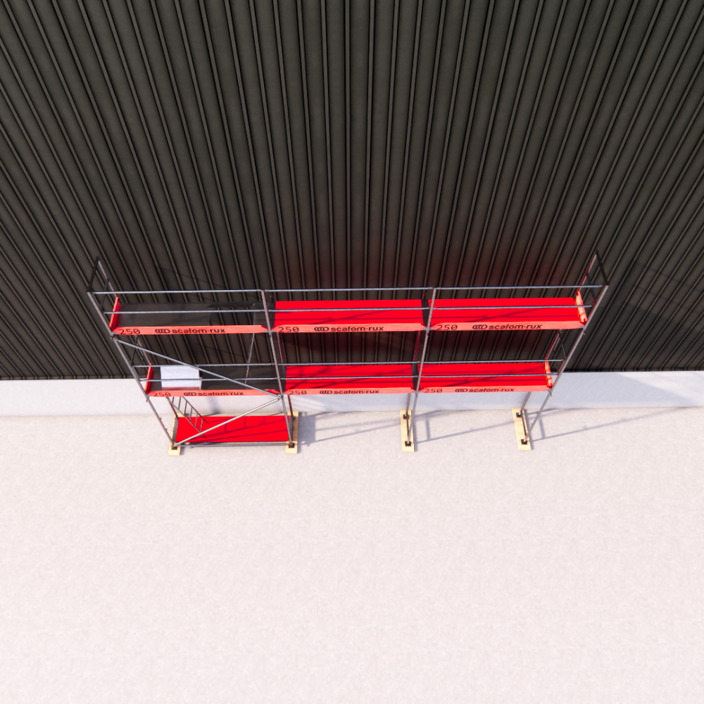 Rux Super Fassadengerüst 51m² | Komplettes Gerüstpaket – Feldlänge 2,5 m 