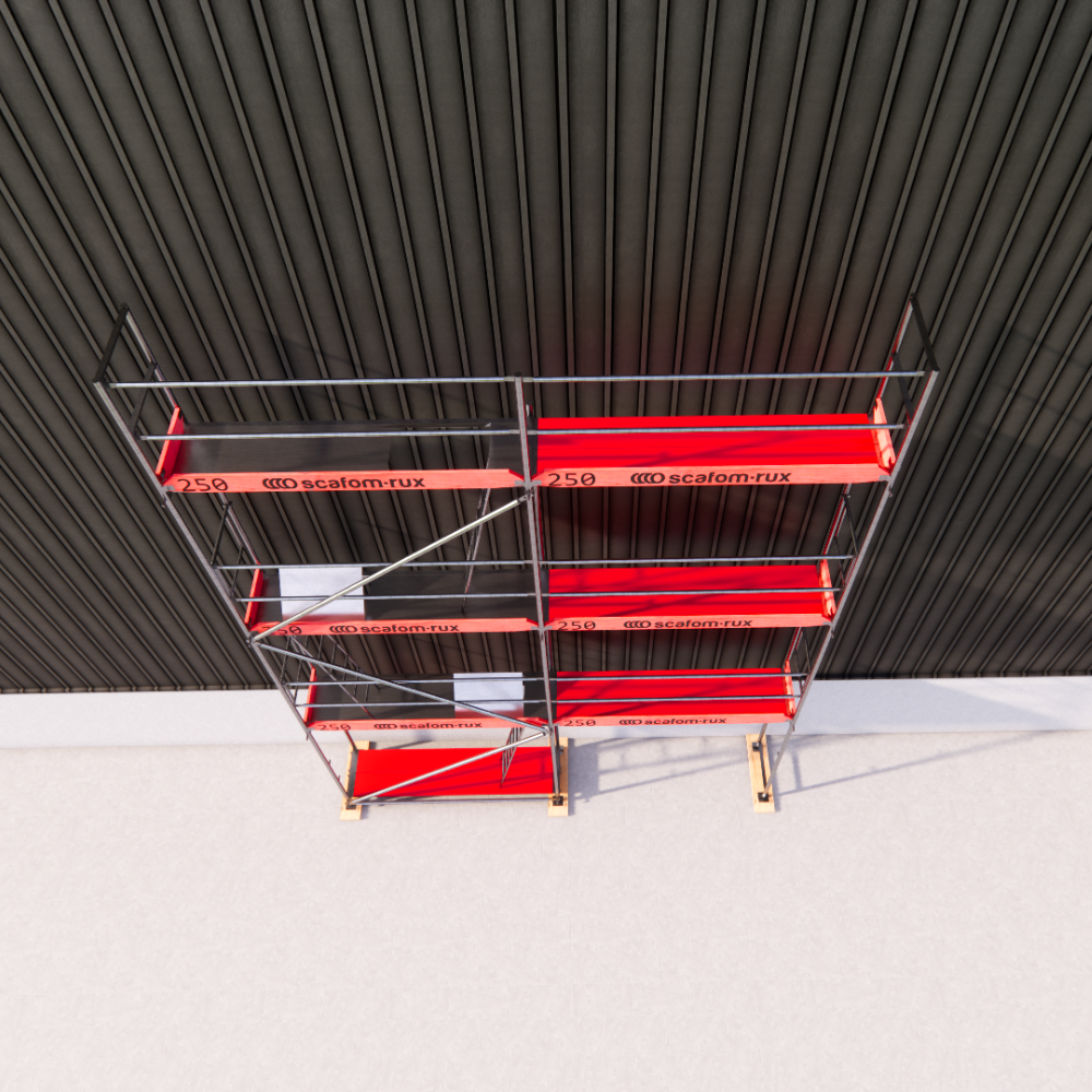 Rux Super Fassadengerüst 48m² | Komplettes Gerüstpaket – Feldlänge 2,5 m 