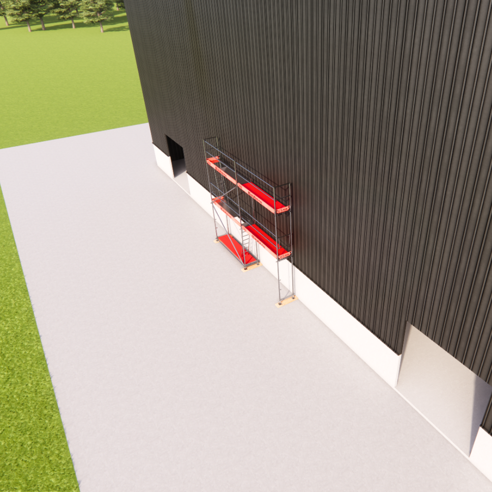 Rux Super Fassadengerüst 42m² | Komplettes Gerüstpaket – Feldlänge 3,00 m 