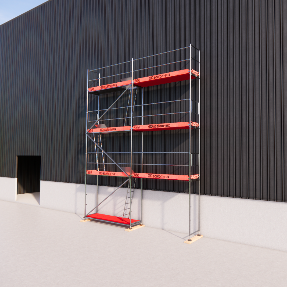 Rux Super Fassadengerüst 56m² | Komplettes Gerüstpaket – Feldlänge 3,00 m 