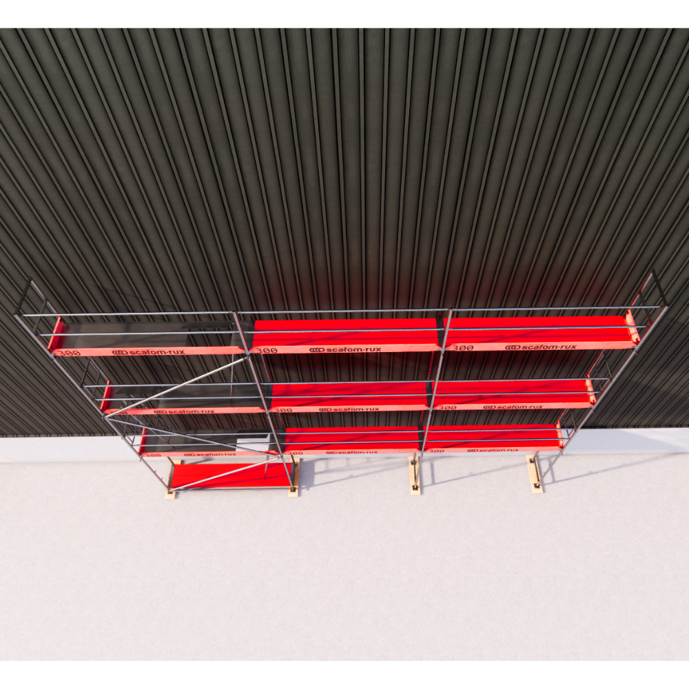 Rux Super Fassadengerüst 80m² | Komplettes Gerüstpaket – Feldlänge 3,00 m 