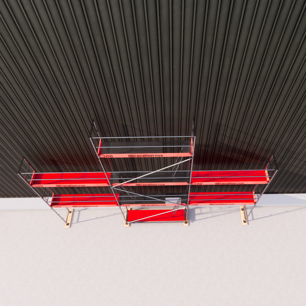 Rux Super Fassadengerüst 68m² | Komplettes Gerüstpaket – Feldlänge 3,00 m 