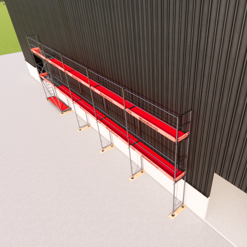 Rux Super Fassadengerüst 96m² | Komplettes Gerüstpaket – Feldlänge 3,00 m 