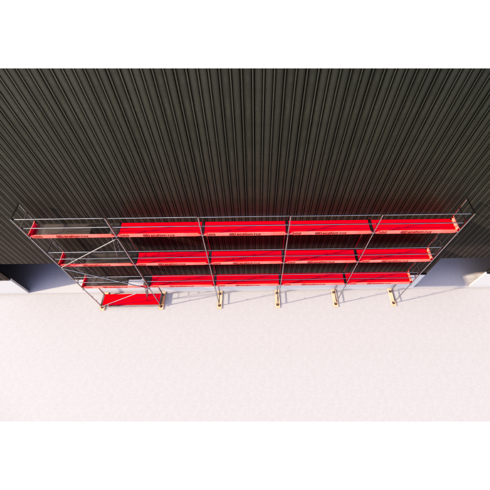 Rux Super Fassadengerüst 128m² | Komplettes Gerüstpaket – Feldlänge 3,00 m  