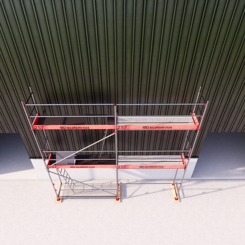 Rux Framescaff Fassadengerüst 37 m² | Komplettes Gerüstpaket - technisch kompatibel zu Layher 