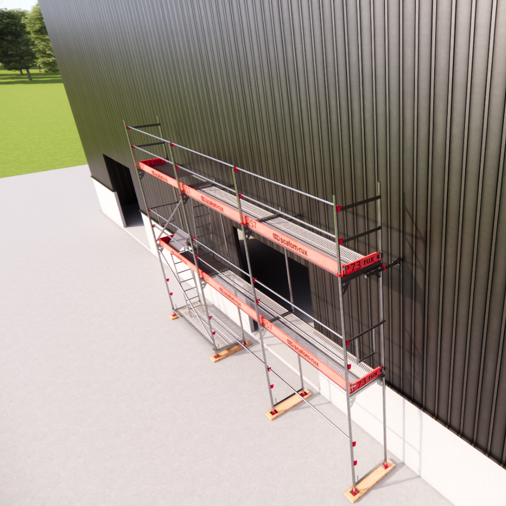 Rux Framescaff Fassadengerüst 52 m² | Komplettes Gerüstpaket - technisch kompatibel zu Layher 