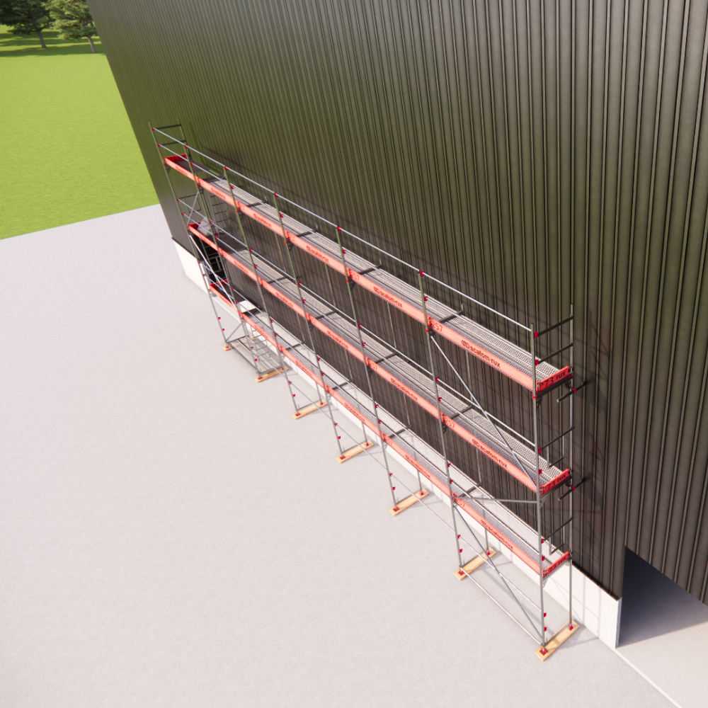 Rux Framescaff Fassadengerüst 131 m² | Komplettes Gerüstpaket - technisch kompatibel zu Layher 