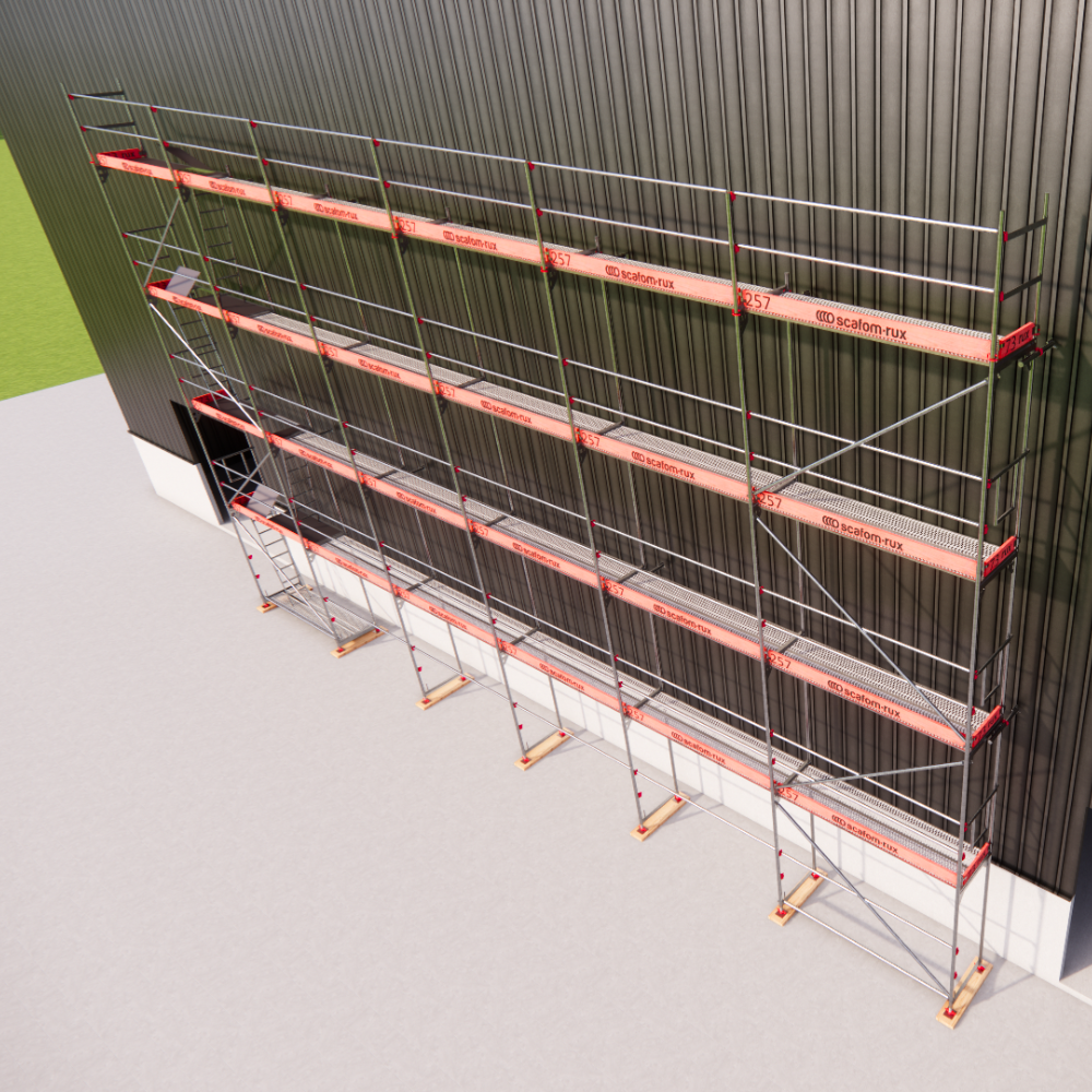 Rux Framescaff Fassadengerüst 164 m² | Komplettes Gerüstpaket - technisch kompatibel zu Layher 