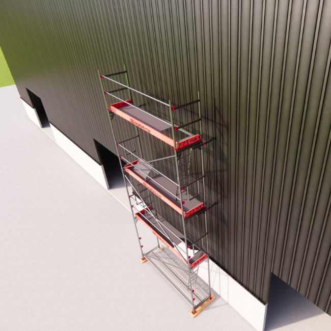 Rux Framescaff Fassadengerüst 33 m² | Komplettes Gerüstpaket - technisch kompatibel zu Layher 